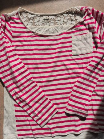 SHIRT ALPRAUSCH S 36 SPITZE MARINE LOOK, STOP ZU STRICKJACKE
