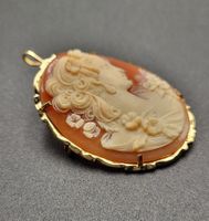 Gold 585 Kamee Anhänger/Broche
