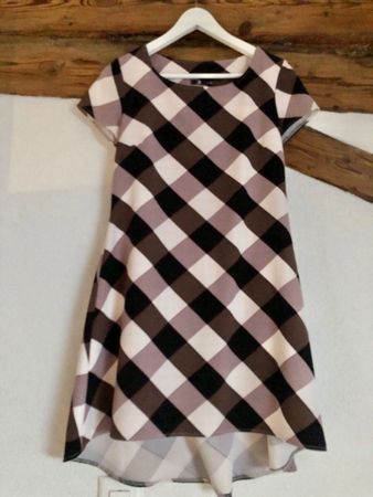 AWAMA Robe à carreaux Rose poudré Brun 40 kariertes Kleid