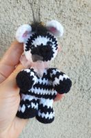 Amigurumi Schlüsselanhänger mit Zebra  Neu, handgemacht.  