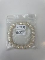Perlenarmband, Süsswasserperlen, ca. 9-10 mm