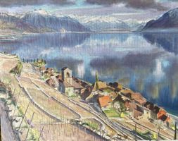 P. Lépinard huile Lavaux. Saint-Saphorin