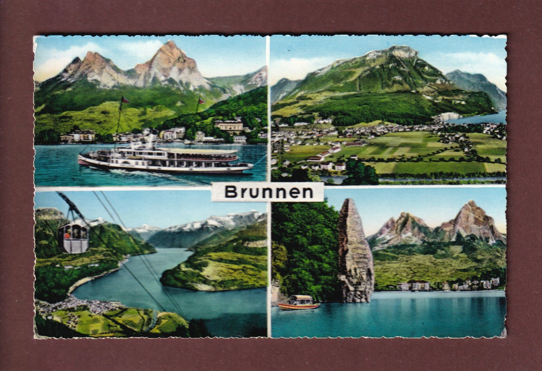 Cartoline postali: BRUNNEN - 4 Bilder – Usato da Pully venduto da nicecards