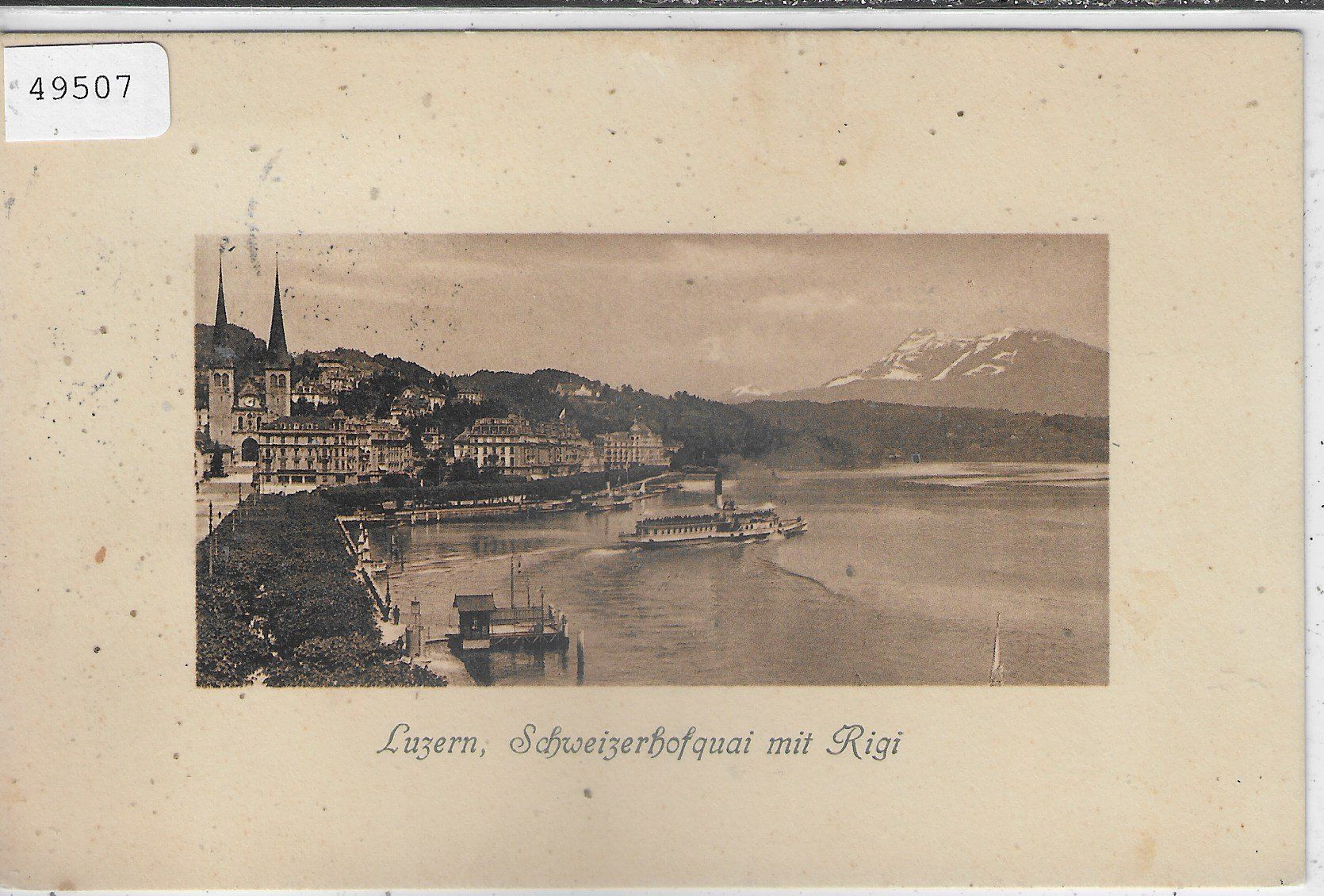 Cartoline postali: Luzern - Schweizerquai mit Rigi – Usato da Ettingen venduto da Kartenplanet