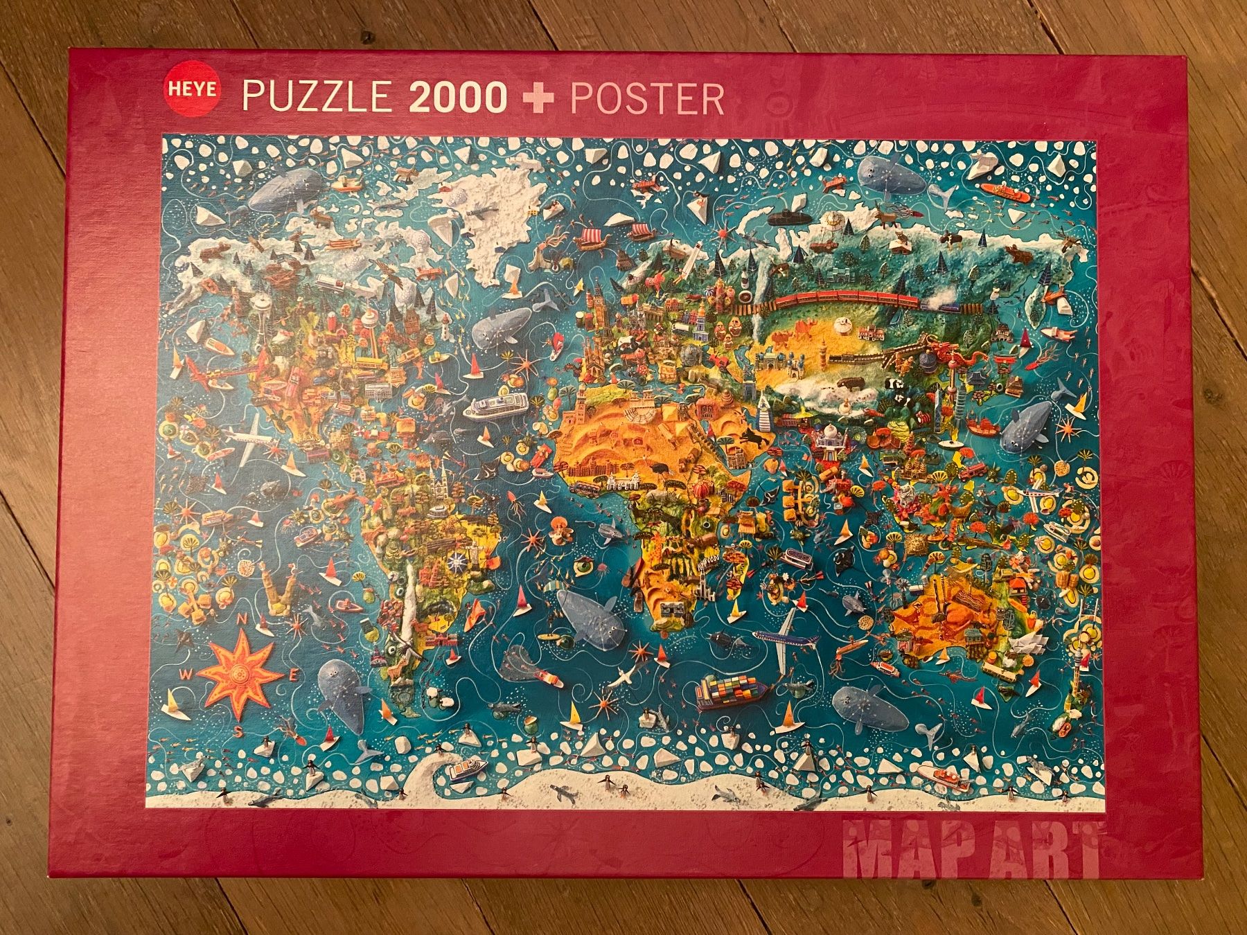 Puzzle: Weltkarten-Puzzle "Miniature World", 2000 Teile – Nuovo (secondo la descrizione) da Erlinsbach venduto da ros_7qrd