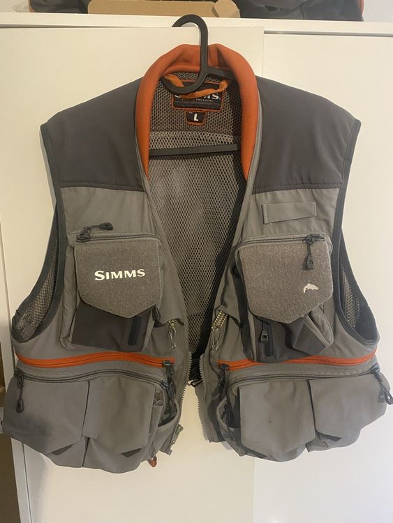 Gilet De Pêche Simms Rogue Homme - XL - Noir - Softshell Polaire Résistant à L'eau