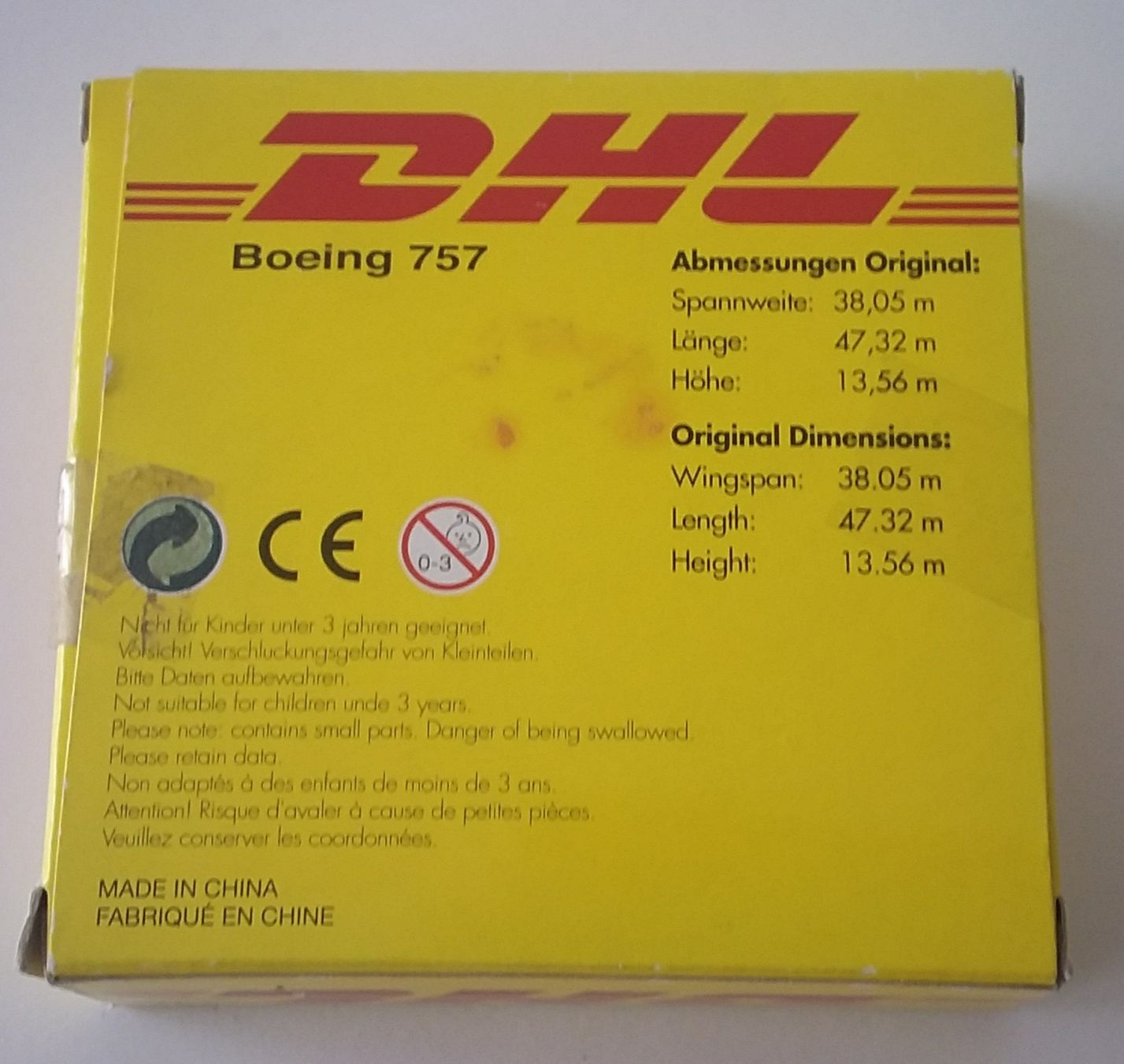 Boeing Modellbausätze & Standmodelle: Flugzeugmodell DHL Boeing 757 mit Originalverpackung – Gebraucht aus Hunzenschwil von rotebaer 1