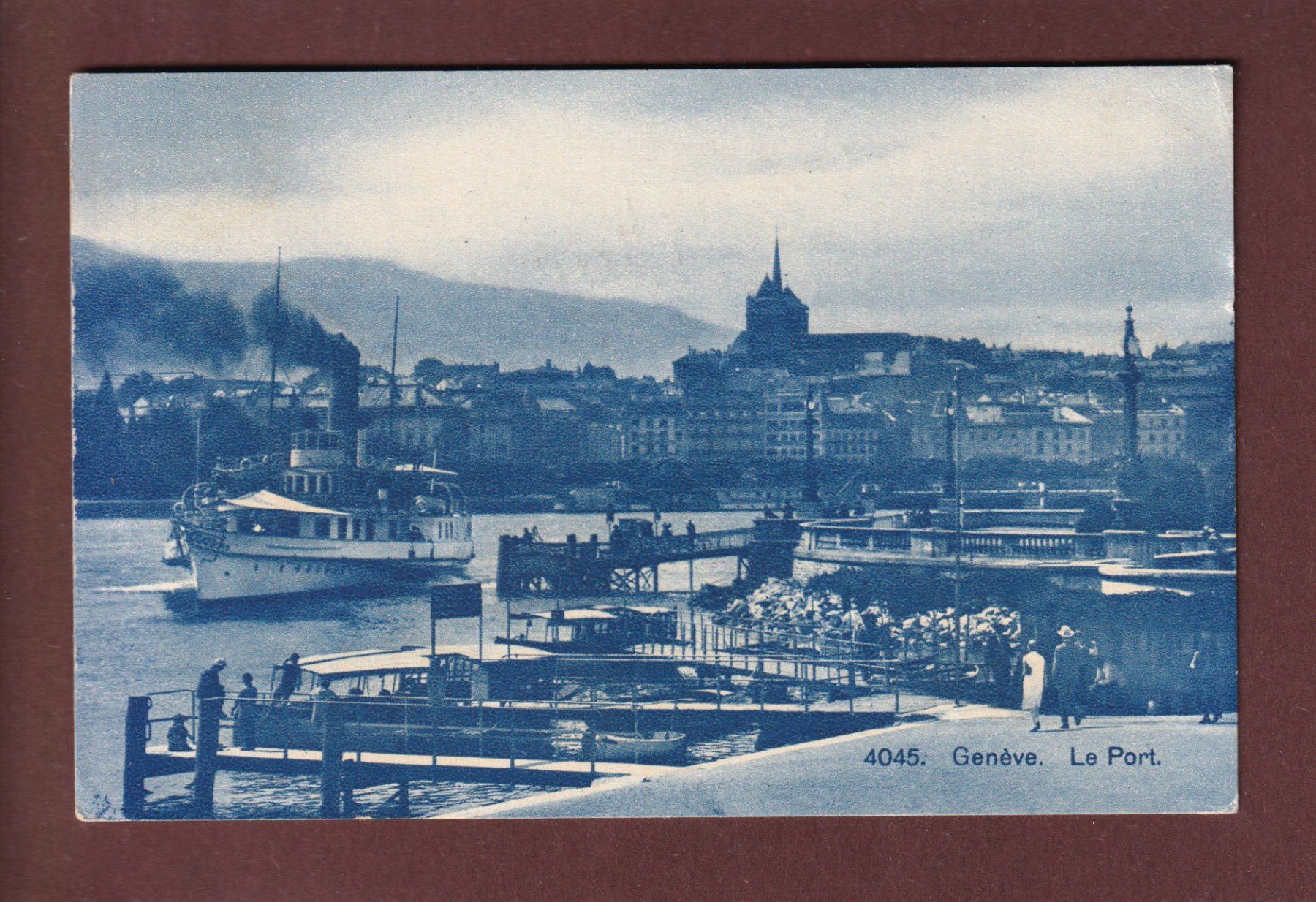 Cartoline postali: GENEVE - Le Port - Bateau CGN - 1932 – Usato da Pully venduto da nicecards