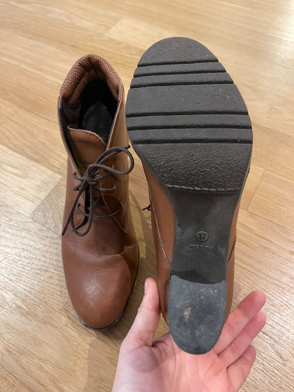 Scarpe da donna: Braune Stiefeletten, Echtleder, Grösse 37 – Usato da Rheineck venduto da FGeissler 4