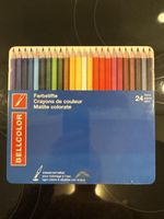 Bellcolor Farbstifte 22 Stück wasservermalbar Metallbox