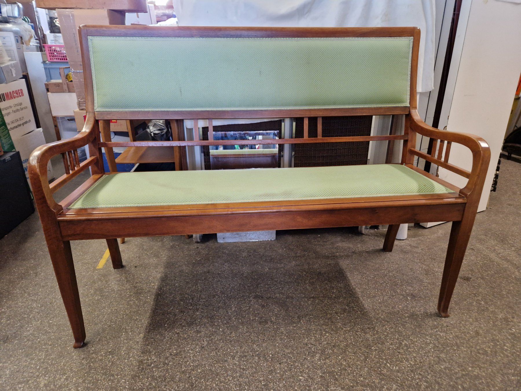 Panchine: Antike Biedermeier Sitzbank Nussbaum – Usato da Wädenswil venduto da verebe 5