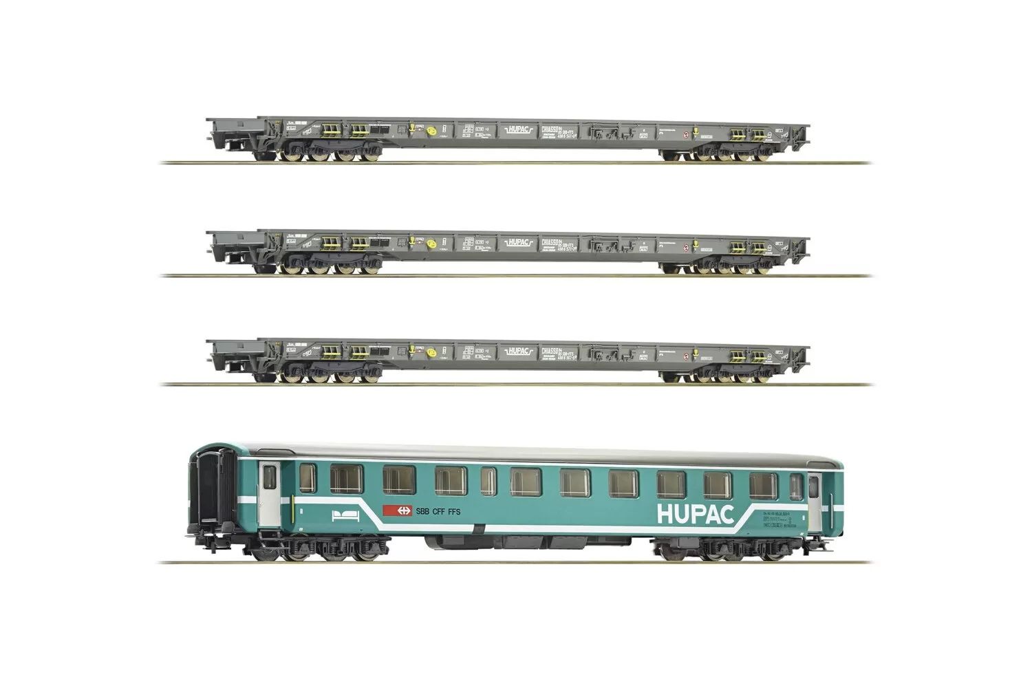 Roco Modelleisenbahnen: Hupac Wagenset von Roco – Neu und originalverpackt aus Ebikon von Mr.Busdriver