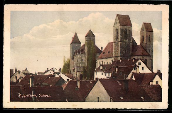 Ansichtskarten: AK Rapperswil, Blick zum Schloss – Gebraucht aus Berlin von bartko-reher