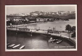 ZÜRICH - Quaibrücke und Utoquai - Tram - 1936