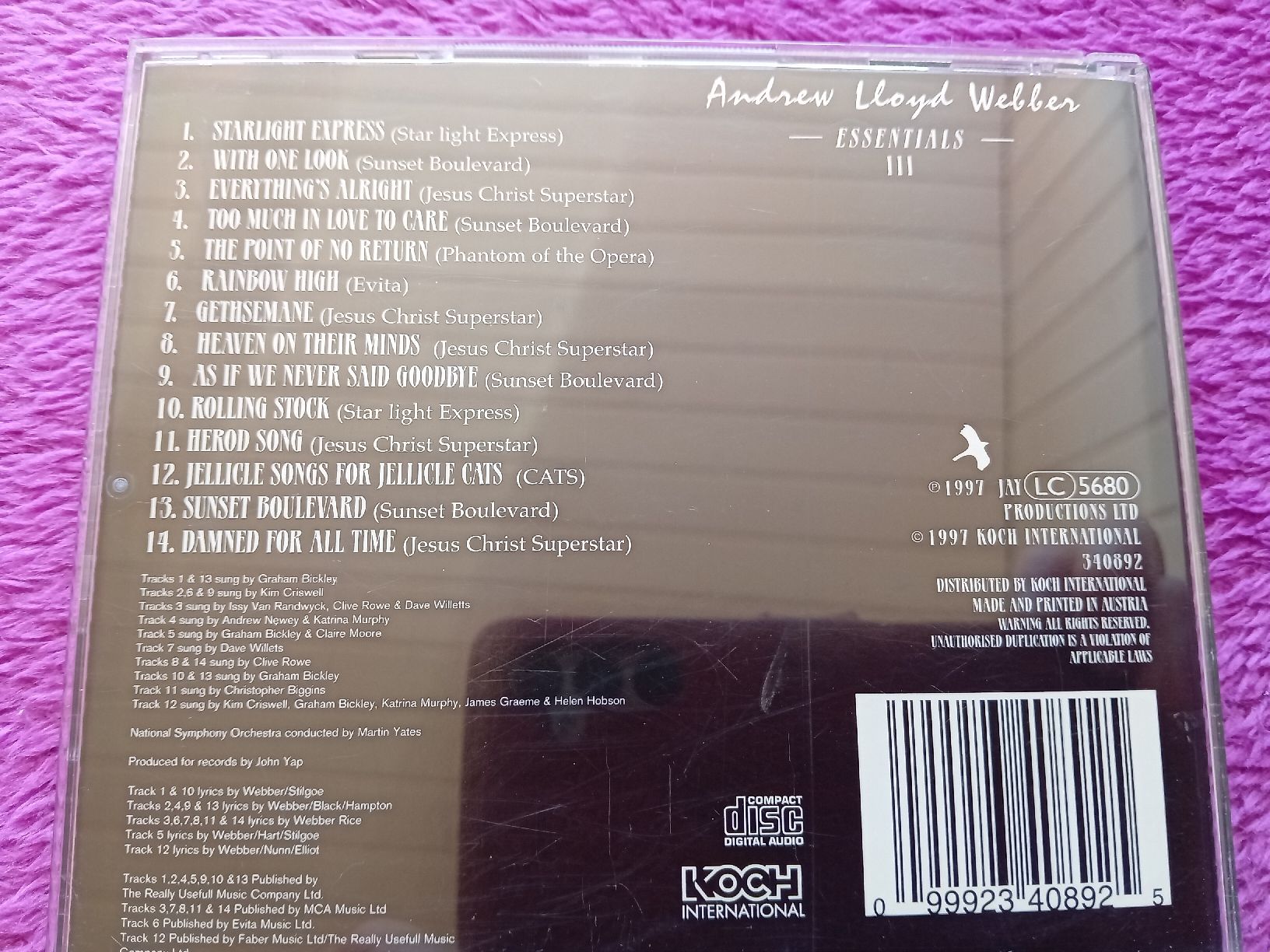 CDs: CD AndrewLloyd Webber, Musicals – D'occasion à Witterswil par hele04 1