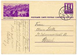 1938 Bildpostkarte Nr. 139y-041C BEATENBERG, gest. Sachseln