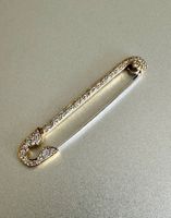 Vintage 18K Gold Brosche, mit Diamanten