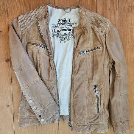 Lederjacke Rockandblue True style Gr. 36/38hellbraun