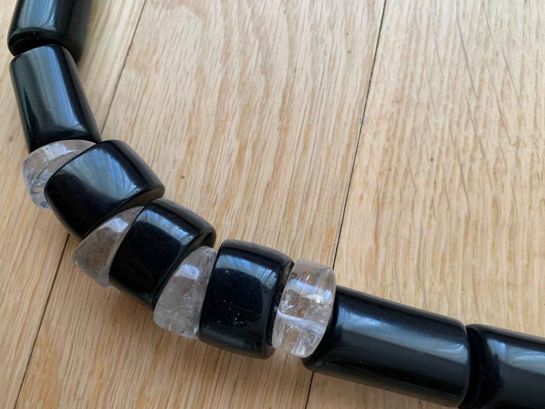 Colliers: MODISCHE KETTE SCHWARZ-TRANSPARENT – D'occasion à Birsfelden par Emporio82 2