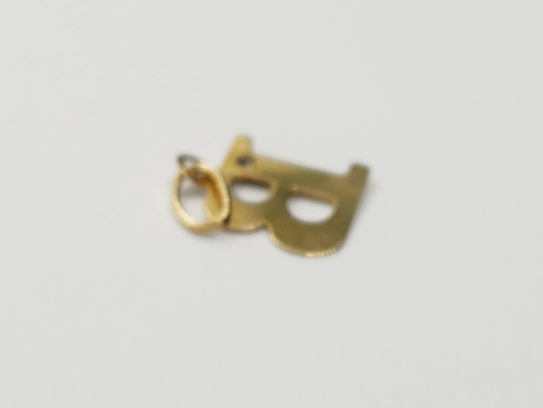 Ciondoli: Gold Anhänger "B" mit Diamant 585er Gold 14k – Usato da St. Gallen venduto da GIULESGG 6