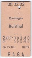 Billette Oensingen - Balsthal