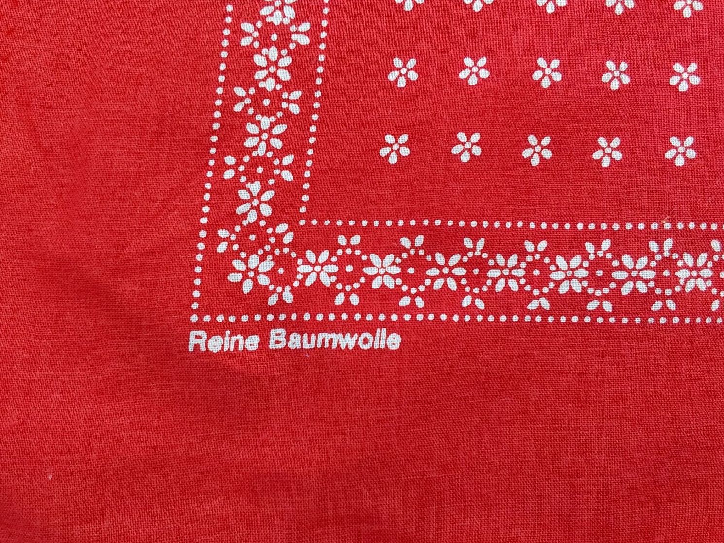 Foulard & Sciarpe: Baumwolltuch quadratisch rot – Nuovo (secondo la descrizione) da Köniz venduto da scopello12 2
