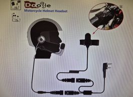 Motorradhelm-Headset für Helm mit Funkgerät 2 Set