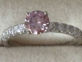 Luxus Elegante Gr.19/9 Ring Weiss Zirkonia Farbe Silber