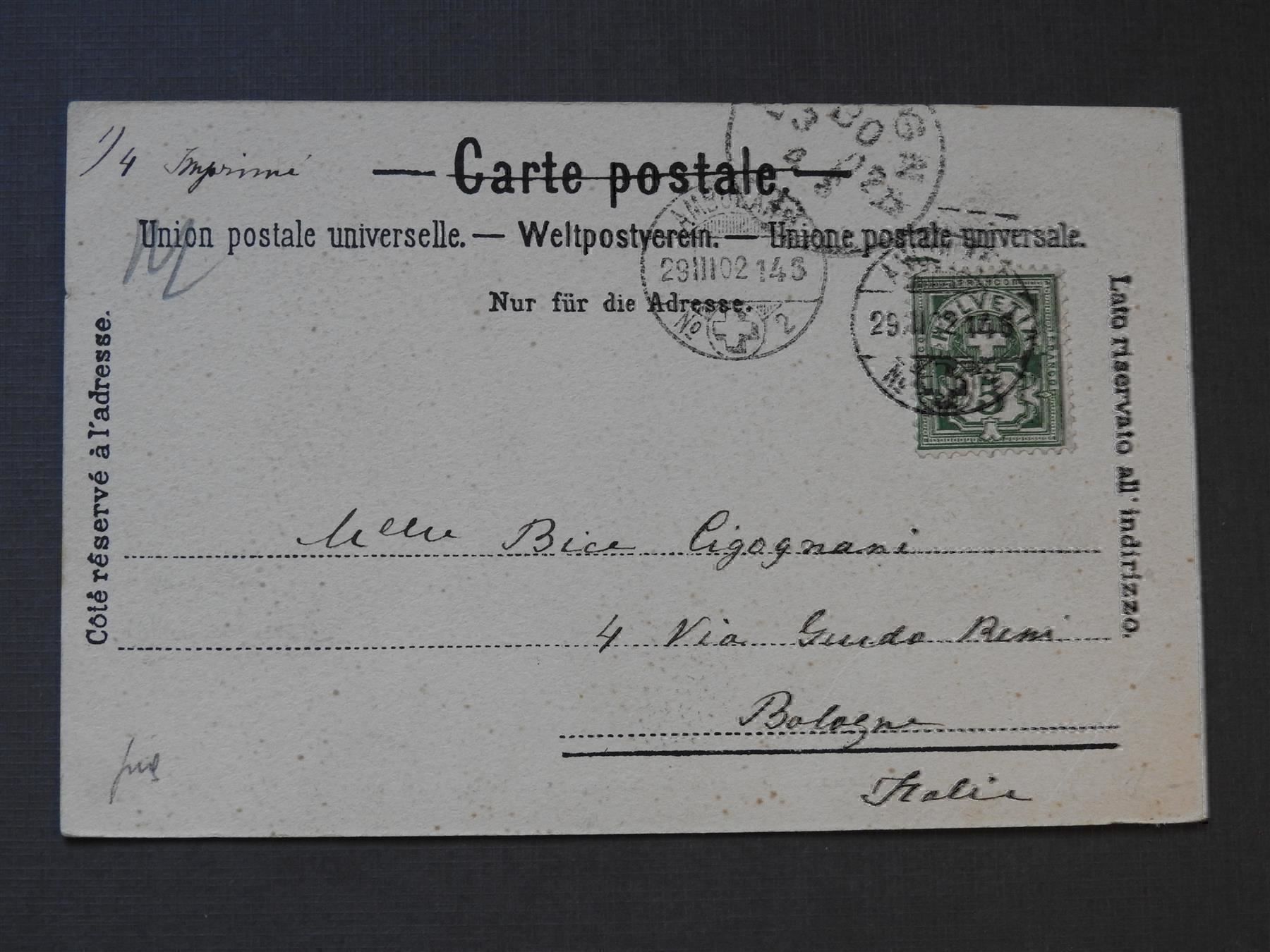 Ansichtskarten: Alte AK von  Montreux – Gebraucht aus Rain von 999-800-K 1