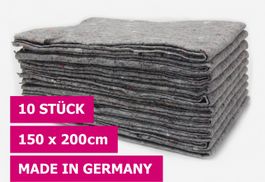 Packdecken 150x200cm 10Stk Möbeldecken Umzugsdecken NEU!!