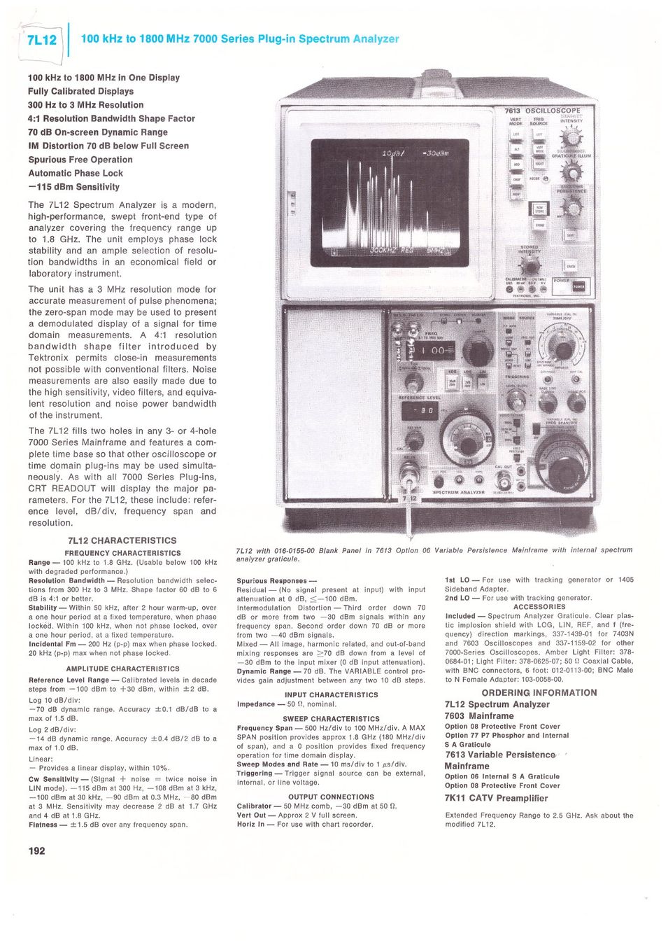 Messen: TEKTRONIX Spectrum Analyzer mit Tracking Generator – Gebraucht aus Steinhausen von  6