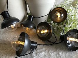 Lichterkette 10 Led Birnen Lampenschirm
