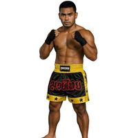 FIGHTERS / Muay Thai Shorts Schwarz-Gelb / Small - XXL