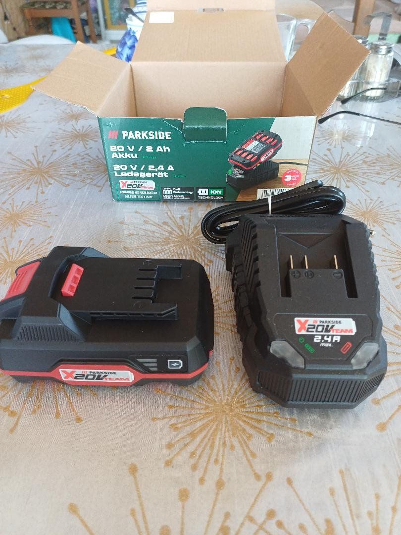 Parkside Caricatori & Batterie: Akku Parkside 20 V. / 2,4 AH – Nuovo e nell'imballaggio originale da Pâquier-Montbarry venduto da PaulT 2