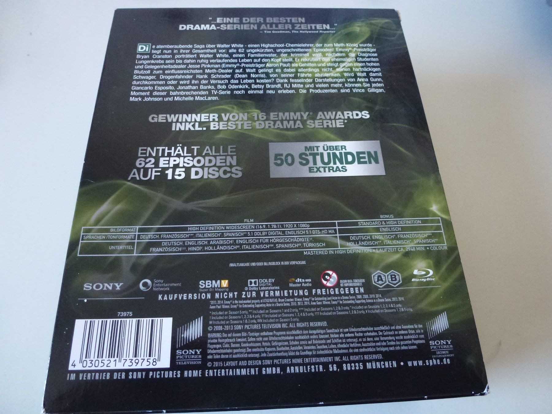 Tutti i DVDs: Breaking Bad Komplette Serie (15 Blu-Rays) – Nuovo (secondo la descrizione) da Bern venduto da Frebo 1