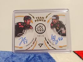 Sportzoo. Sammelkarte HC Lugano Team Power Signed 18/25 Pelt