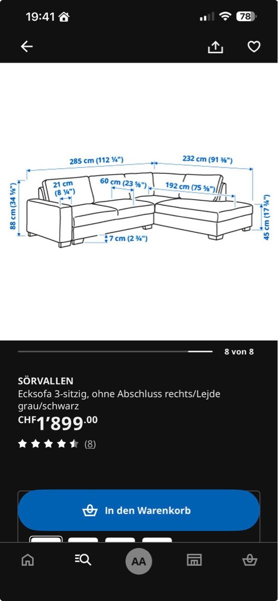 Divani: Ecksofa Sörvallen in top Zustand – Nuovo (secondo la descrizione) da Rapperswil SG venduto da elenagioia 1