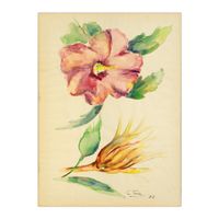 Luigi Taddei (1898–1992) Aquarell auf Papier „Blumen“