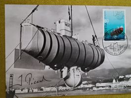 Jacques Piccard - Triest U-BOOT - handsigniert