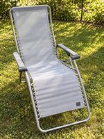 2 x Liegestuhl - Lafuma Relax-Liegestühle grau/blau