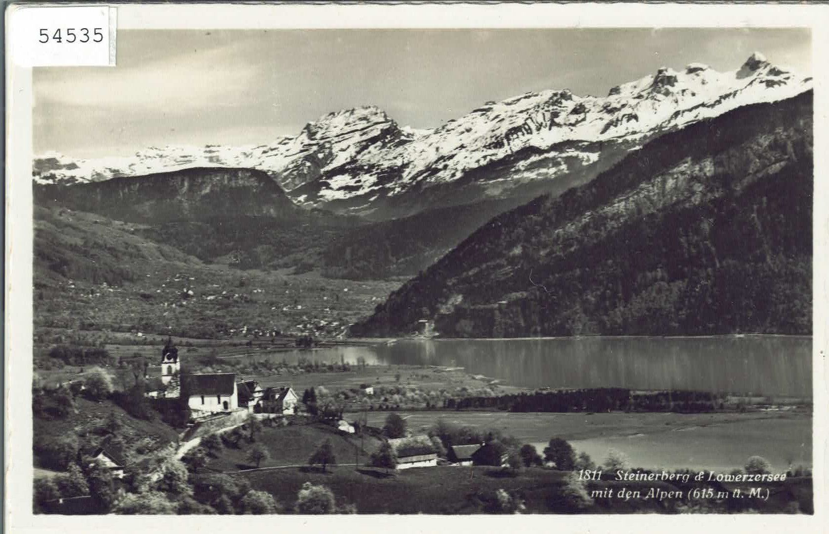 Cartoline postali: Steinerberg & Lowerzersee mit den Alpen – Usato da Ettingen venduto da Kartenplanet