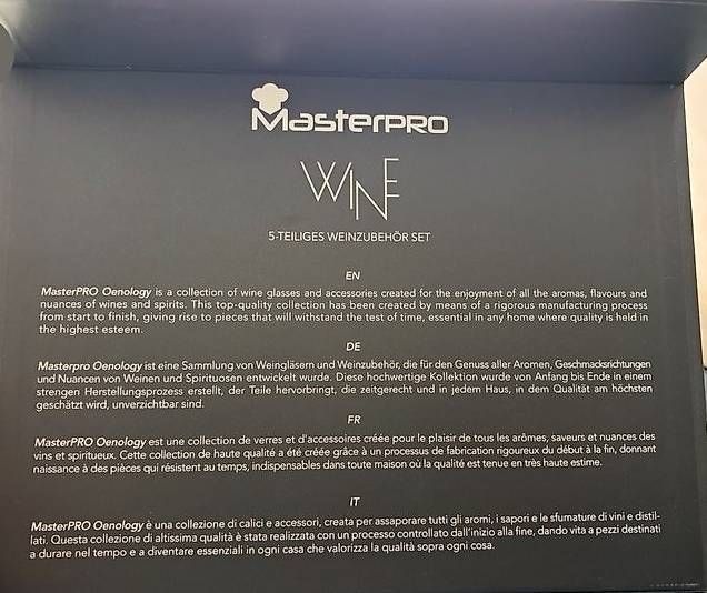 Flaschenöffner & -verschlüsse: MASTERPRO WINE 5teiliges Weinzubehörset – Neu und originalverpackt aus Zofingen von ann_5mnl 3