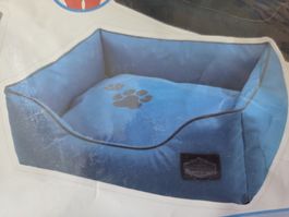 Grosses Hundebett 2 Teilig 120x80x34cm Blaugrün Fabrikneu 