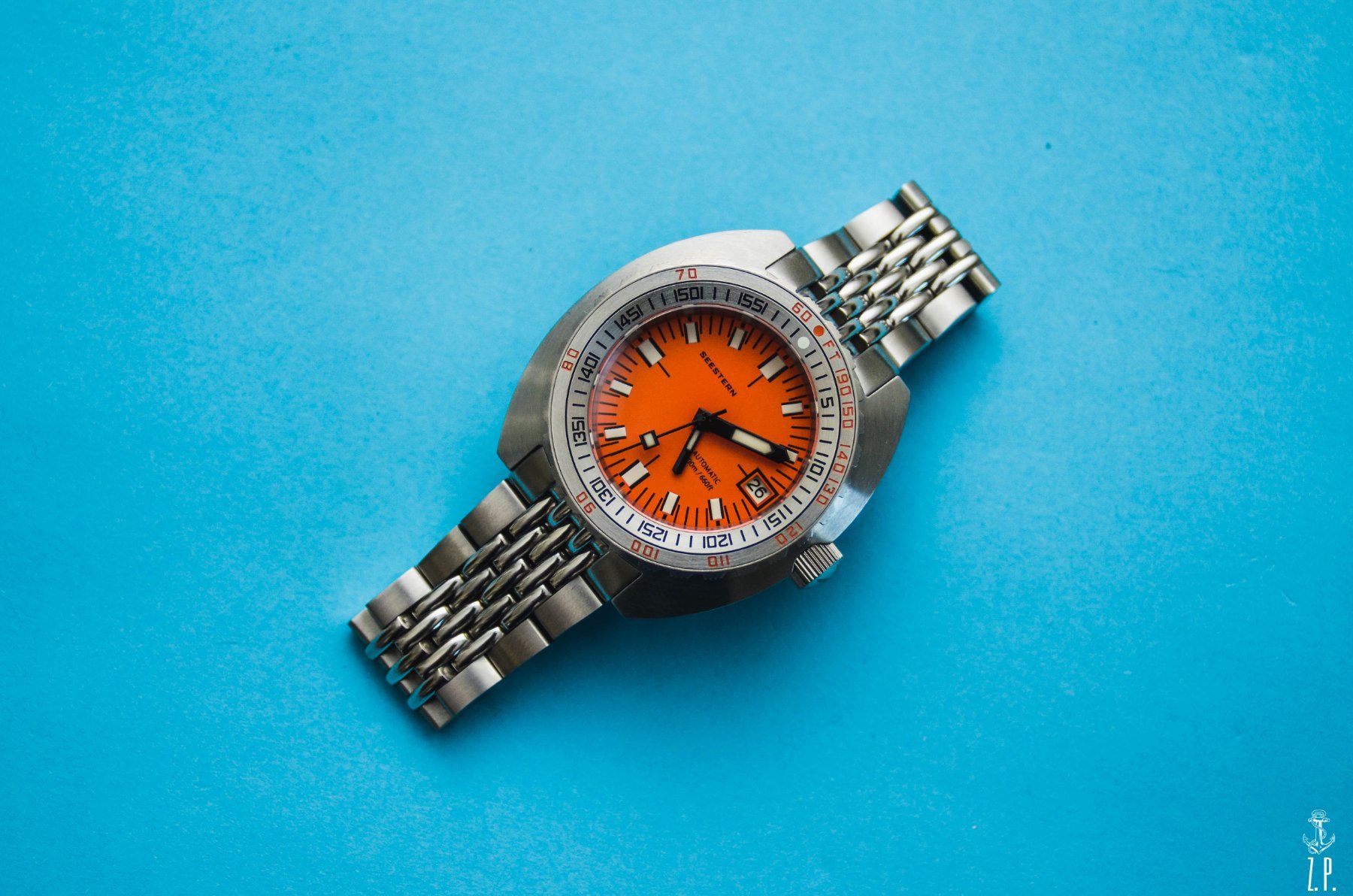 Orologi: Seestern T300 Automatic Orange Diver Herren Uhr – Usato da Boswil venduto da ZPwatches 1