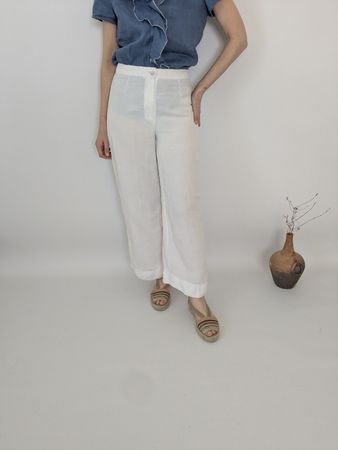 Sommerliche Leinenhose, weiss, Grösse 36 Top Zustand!