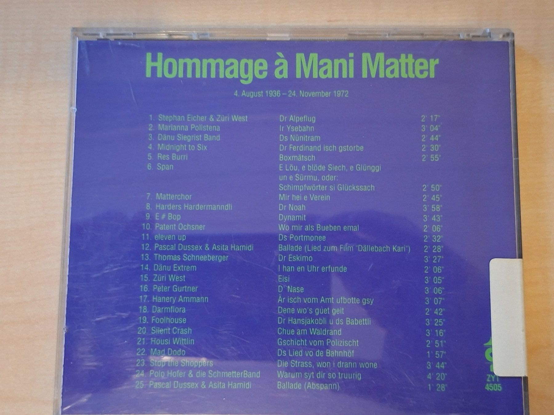 CD: 2CDs: Mani Matter: Matter-Rock und dr Kolumbus – Usato da Glashütten venduto da Christheswiss 1