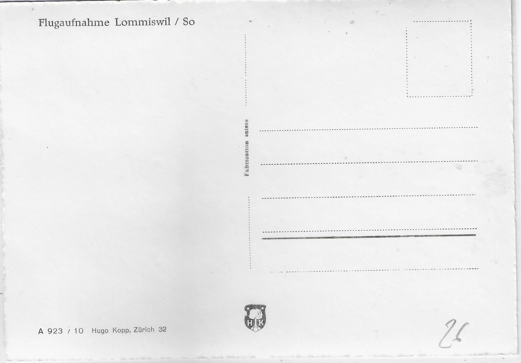 Cartoline postali: Flugaufnahme Lommiswil SO – Usato da Ettingen venduto da Kartenplanet 1