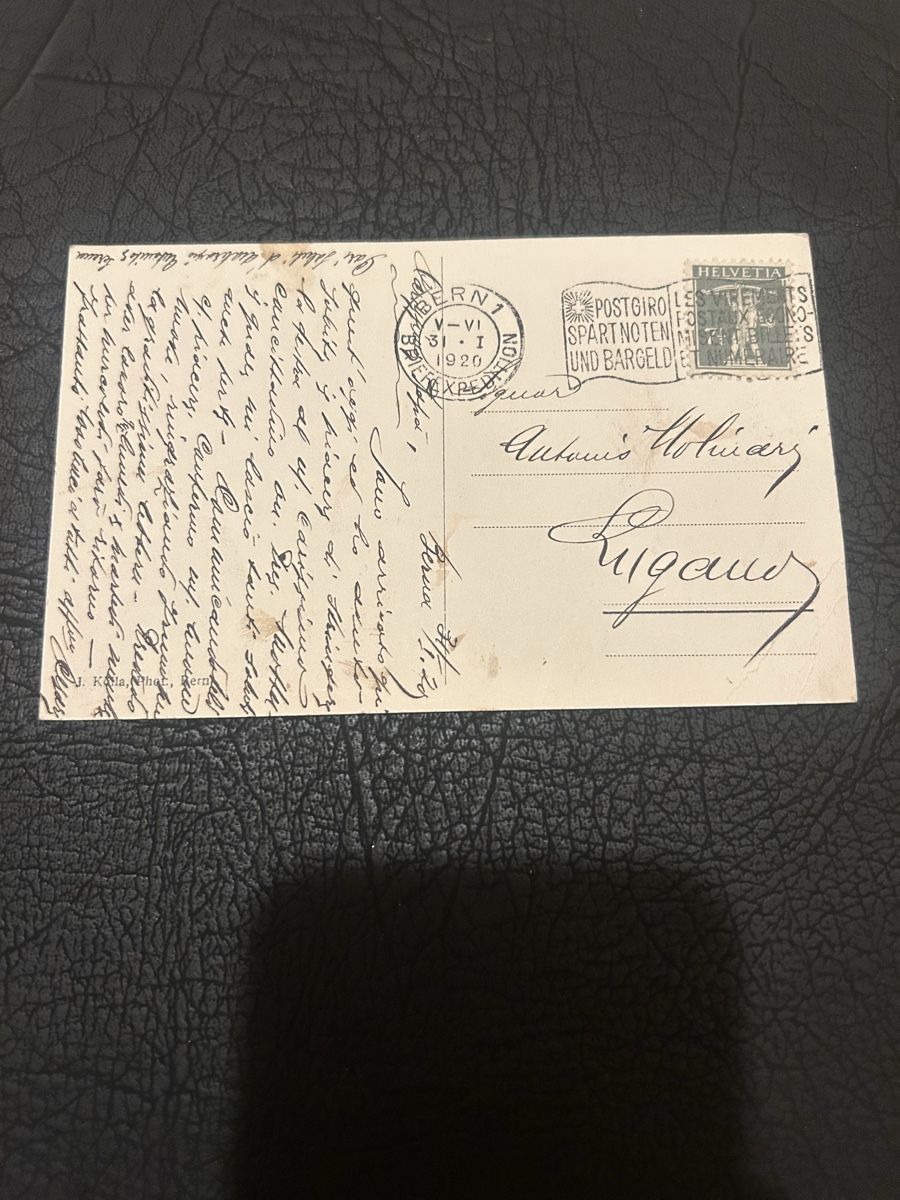 Cartoline postali: Giuseppe Motta 1920 – Usato da Breganzona venduto da Milesbo 1