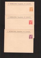 GS E.Mörikhofer , Tintenfabrik , St.Gallen , 10,12 und 15 Rp