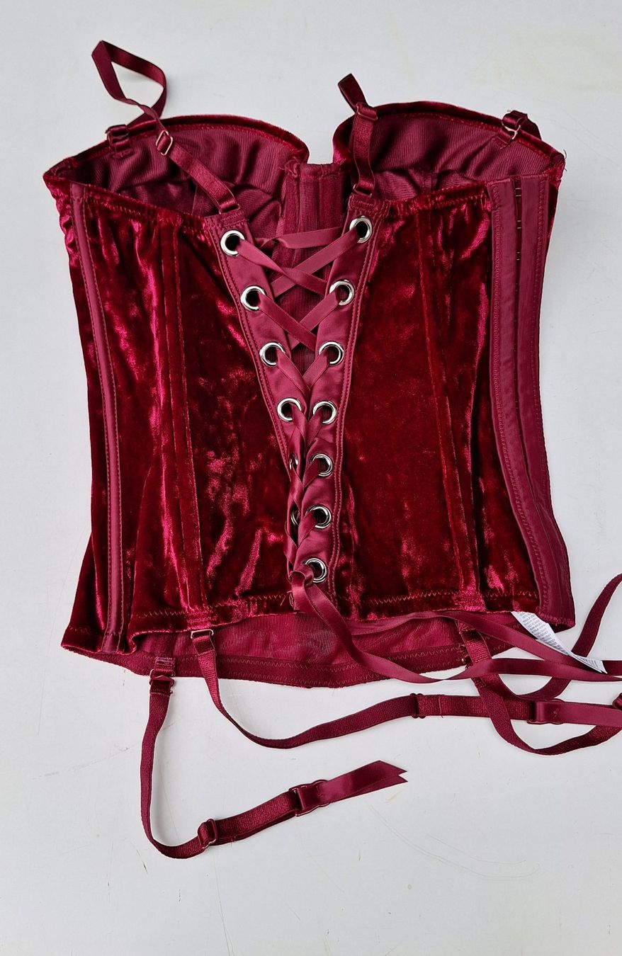 Altra biancheria intima: Samt Korsage, Bordeaux Rot, Neuwertig – Usato da Weinfelden venduto da JoeBaer 2